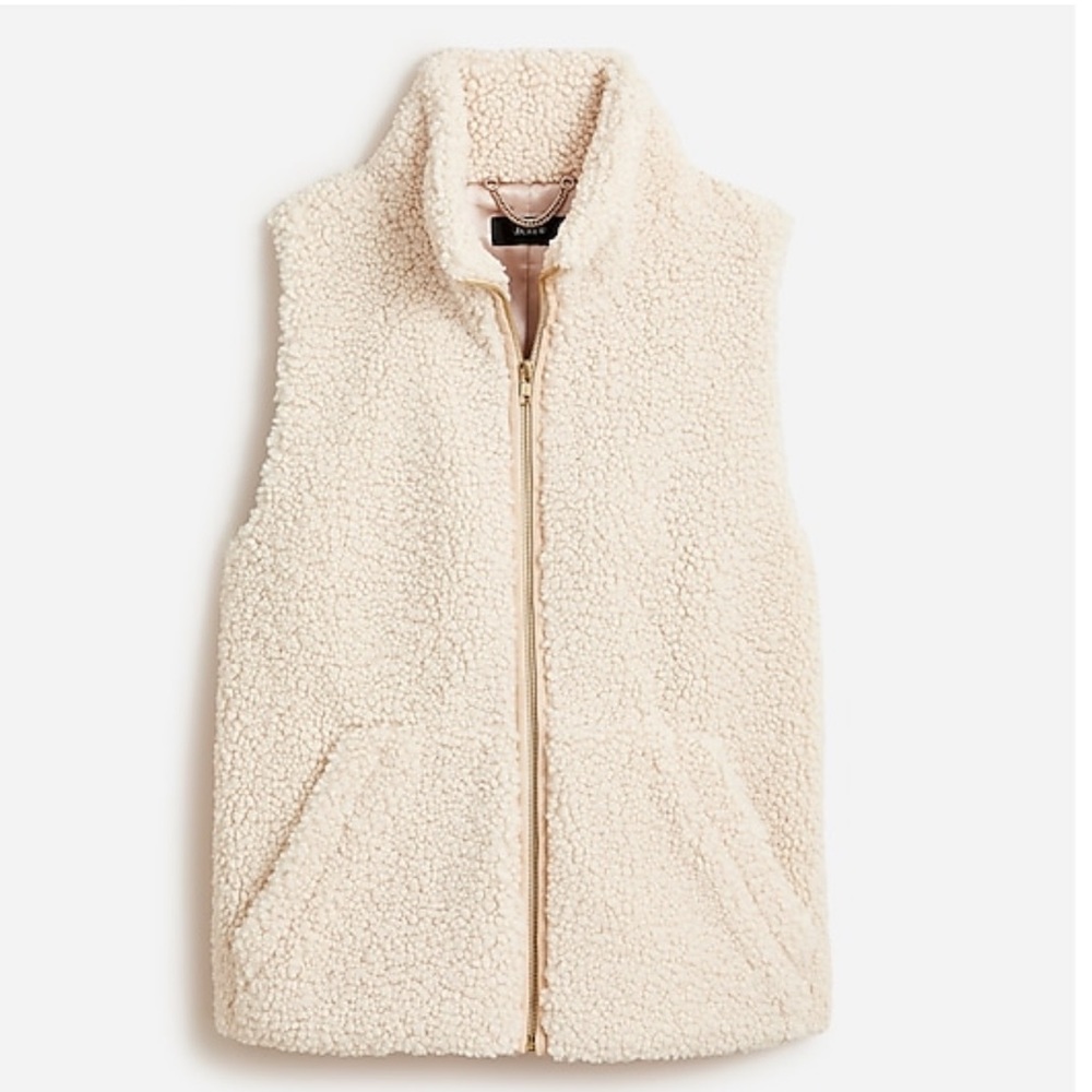 • J. Crew • Teddy Sherpa Vest - Ivory